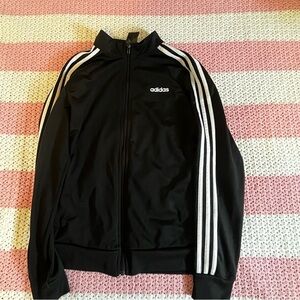adidas Black Jacket with White Logo Tag